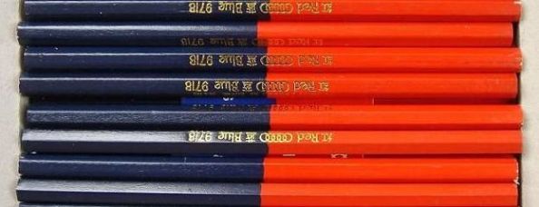 red blue pencils 5 rings